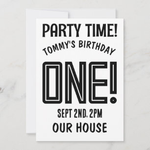 Invitation 1ER ANNIVERSAIRE PERSONNALISÉ SUR MESURE Invitatio