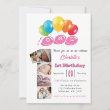 1er anniversaire photo collage numéro 1 Fille