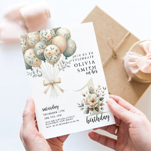 Invitation 1er anniversaire Whimsical