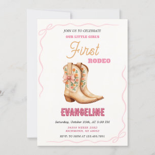 Invitation 1er Rodeo Wild West fête d'anniversaire