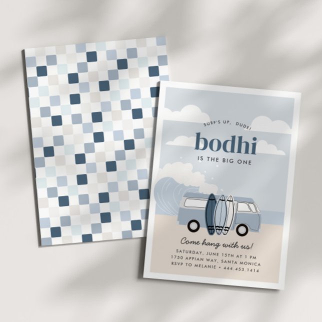 Invitation 1er Surf de plage des gros garçons (Créateur téléchargé)