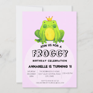 Invitation 1ère fête d'anniversaire Froggy Prince