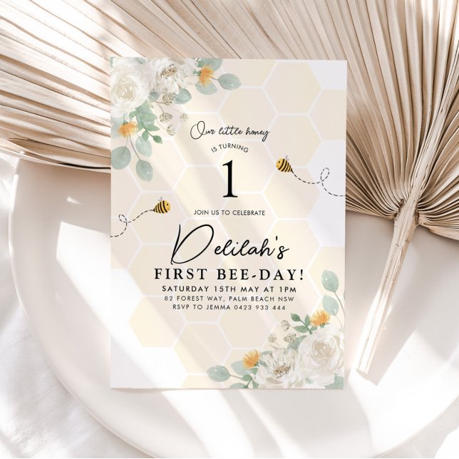 Invitation 1ère Fête des abeilles Bumble Filles des abeilles  (Créateur téléchargé)