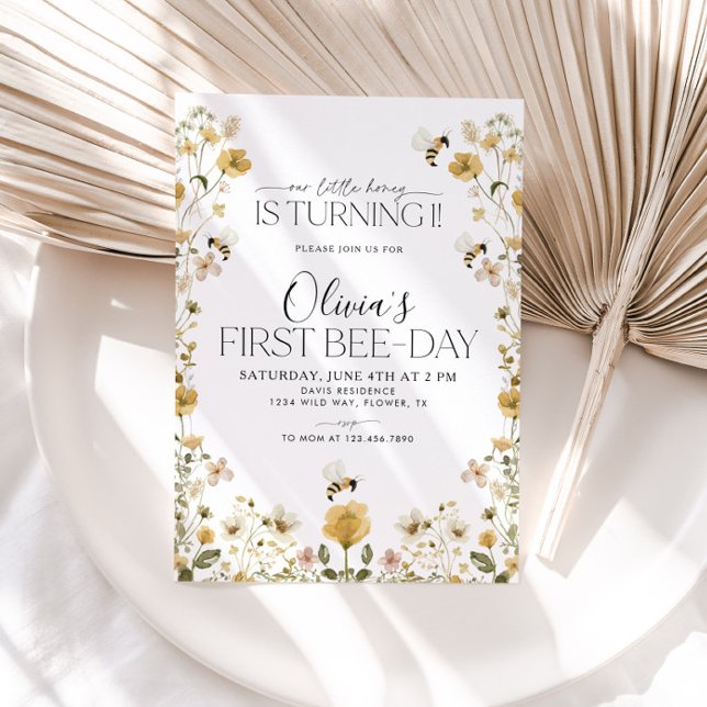 Invitation 1ère Fête des abeilles Bumble Filles des abeilles  (Créateur téléchargé)