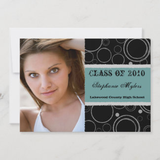 Invitation 2012 : Fête de graduation turquoise en cercle tend