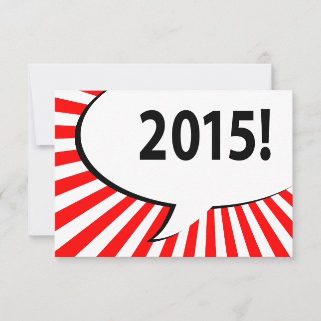 Invitation 2015 ! bulle comique (Devant)