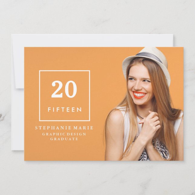 Invitation 2015 chic d'obtention du diplôme de (Devant)