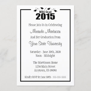 Invitation 2015 d'obtention du diplôme de diplômé