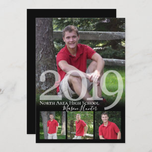 Invitation 2019 Senior Memories Quad Photo Graduation