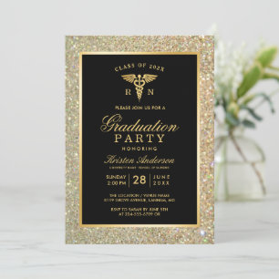 Invitation 2024 Gold Médicale Nursing School Graduation Party