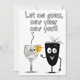 Invitation 2024 Joyeux Nouvel An Sarcastique Mème drôle