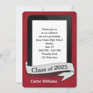 Invitation 2025 Electronic Tablet Graduation Party