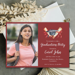 Invitation 2025 Grad Photo Elegant Graduation Party