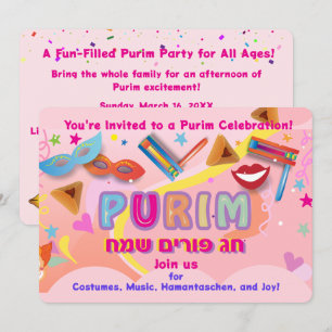 Invitation 2026 Joyeux Festival de Pourim