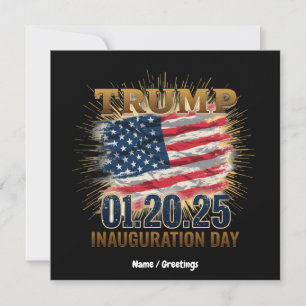 Invitation 20 janvier 2025, Jour de l'investiture de Trump