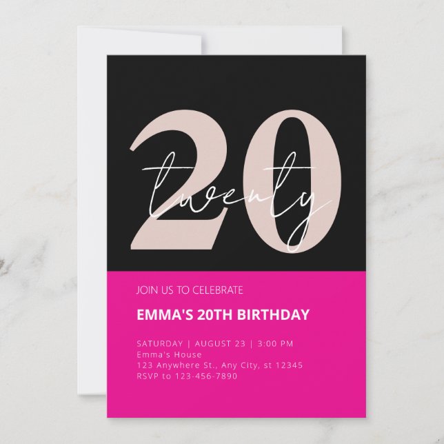 Invitation 20e anniversaire (Devant)
