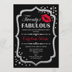 Invitation 20e anniversaire - Vingt fabuleux Black Red Silver