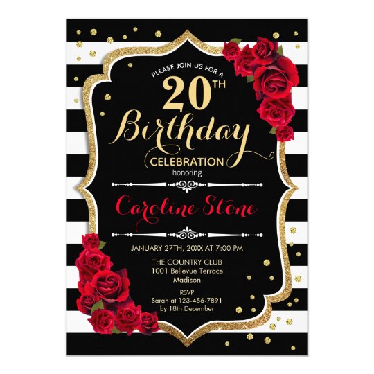 Invitation eme Le Blanc De Noir D Invitation D Anniversaire Zazzle Fr