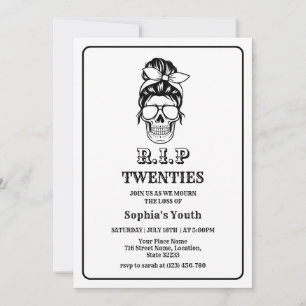 Invitation 20s de RIP Mort à ma fête du 30e anniversaire de l