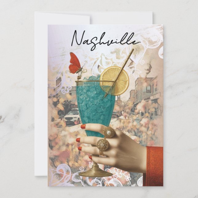 Invitation *~*  21 A101 Cocktail PHOTO Nashville EVE DE DEMOI (Devant)