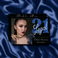 21 et juridique | Blue Faux Parties scintillant Ph
