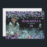 Invitation *~* 21 Mermaid Magical Under the Sea Anniversaire<br><div class="desc">*Énergétiquement Amélioré MODIFIER TOUT ÂGE Mignonne Whimsical Under the Sea African American, peau foncée, Fille Sirène Anniversaire Invitation pour 21e anniversaire ou tout âge Fille Anniversaire. L'AGE peut être customisé ainsi que d'autres détails nécessaires. Les âges tels que 1, 2, 3, 4, 5, 7, 8, 9, 10, 11, 12, 13,...</div>