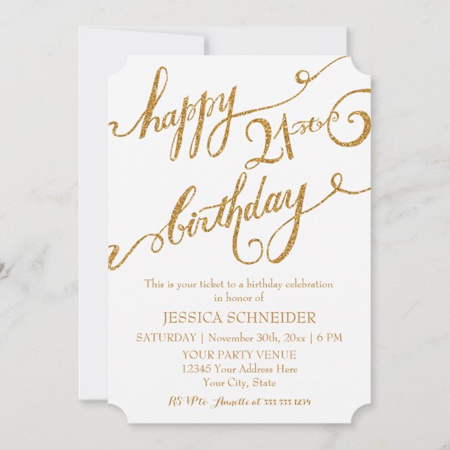 Invitation 21e, 21e fête d'anniversaire (Devant)
