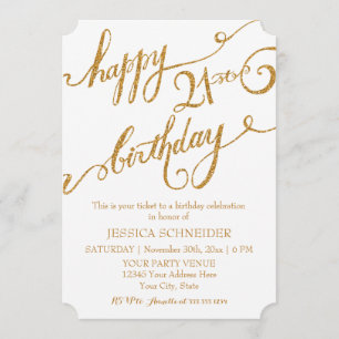 Invitation 21e, 21e fête d'anniversaire