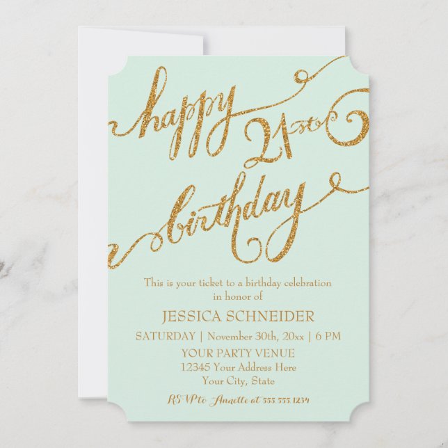 Invitation 21e, 21e fête d'anniversaire (Devant)