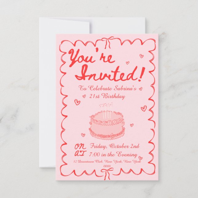 Invitation 21e anniversaire (Devant)