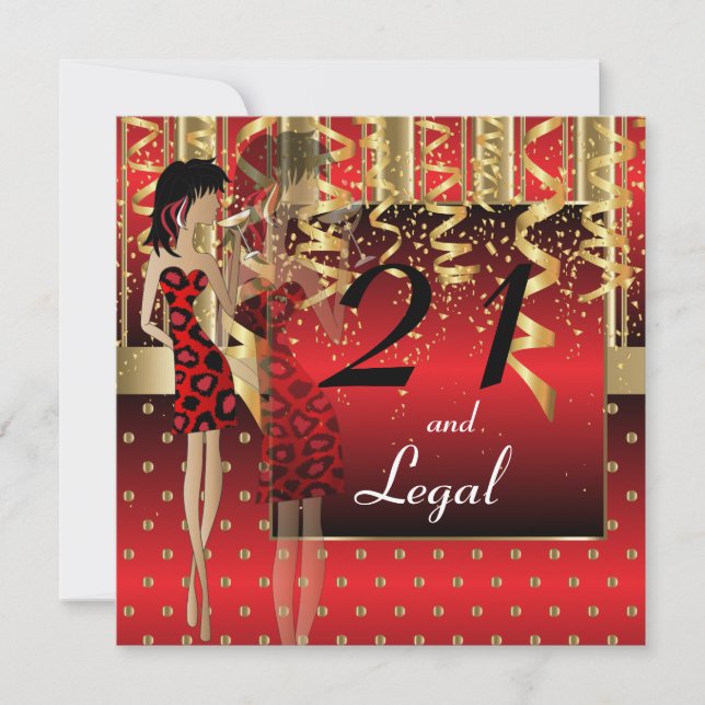 Invitation 21e anniversaire Bash Party (Devant)