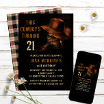 Invitation 21e anniversaire Botte de Casquette et de cuir rus<br><div class="desc">Cette conception comprend une paire de bottes en cuir cowboy avec casquette et vos informations personnalisées sur l'invitation de fête du 21e anniversaire ci-dessous. Personnalisez en éditant le texte ou supprimez le texte dans les zones de texte #fête #invitations #invitations #21anniversaire #fête de naissance #21ème #invitations de fête #personnalisation #invitations...</div>