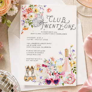 Invitation 21e anniversaire   Club Twenty-One Garden Disco