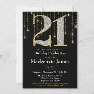 Invitation 21e anniversaire Diamants noirs d'or Ad