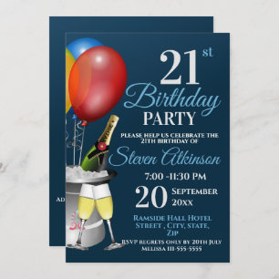 Invitation 21e anniversaire Fête du vin mousseux