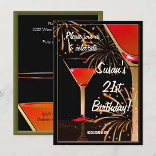 Invitation 21e anniversaire Martini Cocktail Party