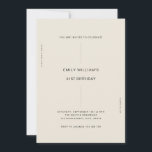 Invitation 21e anniversaire minimal moderne<br><div class="desc">Une invitation minimale de 21e anniversaire avec un design ultra simple que vous pouvez customiser avec tous vos détails pour un invitation de fête d'anniversaire personnalisé.</div>