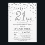 Invitation 21e anniversaire Parties scintillant d'argent Invi<br><div class="desc">21e anniversaire Invitation avec Parties scintillant d'argent Arrière - plan diamant. Confetti en argent. Anniversaire adulte. Hommes ou Femmes Anniversaire. Pour plus de personnalisation,  cliquez sur le bouton "Customiser" et utilisez notre outil de conception pour modifier ce modèle.</div>
