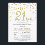 Invitation 21e anniversaire Parties scintillant d'or Invitati<br><div class="desc">21e Anniversaire Invitation avec Parties scintillant d'or Arrière - plan diamant. Confetti d'or. Anniversaire adulte. Hommes ou Femmes Anniversaire. Pour plus de personnalisation,  cliquez sur le bouton "Customiser" et utilisez notre outil de conception pour modifier ce modèle.</div>