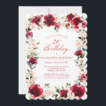 Invitation 21e anniversaire Rose rose rose rose rose poitrine<br><div class="desc">Roses rouges et pivoines roses rousses sont nichées dans des feuilles vert foncé sur cette magnifique et unique invitation à l'anniversaire. La calligraphie classique indique à vos invités que c'est un anniversaire important et qui est le célébrant de l'anniversaire. Cet article fait partie de la collection Red Rose Pink Peony....</div>