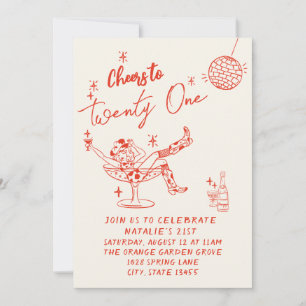 Invitation 21e photo côtière de la vilebrequin tirée à la mai