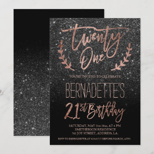 Invitation 21ème anniversaire d'or de typographie de parties