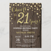 21ème diamant d'anniversaire de surprise en bois