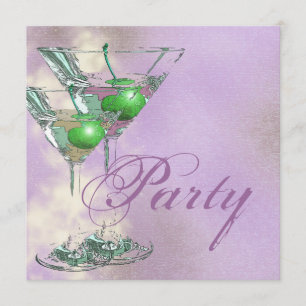 Invitation 21ème élégant vert rose