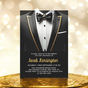 Invitation 21ème événement d'anniversaire Black and Gold de T