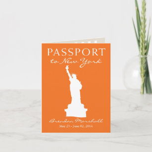 Invitation 21ème passeport d'anniversaire de New York City