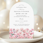 Invitation 21st Birthday Pink Carnation January Birth Flower<br><div class="desc">Perfect invitation for an January birthday party. Carnation is the birth flower for that month. It forms a pretty watercolor bottom border on this floral invitation template. All text is editable</div>