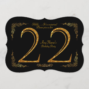 Invitation 22ème, fête d'anniversaire 22ème, grand Gatsby, no