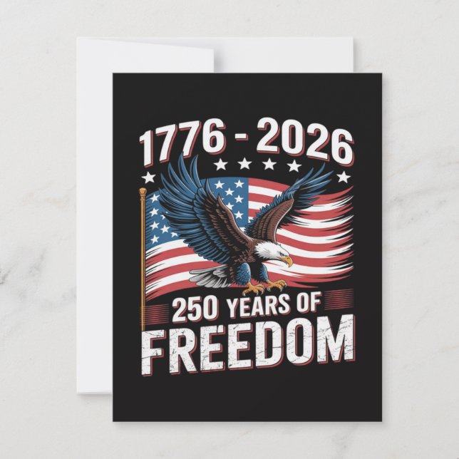 Invitation 250 Ans 1776 2026 250e 4 juillet (Devant)