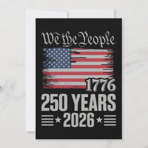 Invitation 250 Ans 1776 2026 250e Anniversaire 4 Juillet